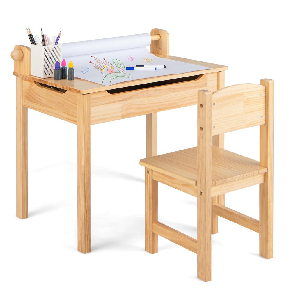 Kids Table and Chair Set, Flip - Art Craft Toddler 评论和价格