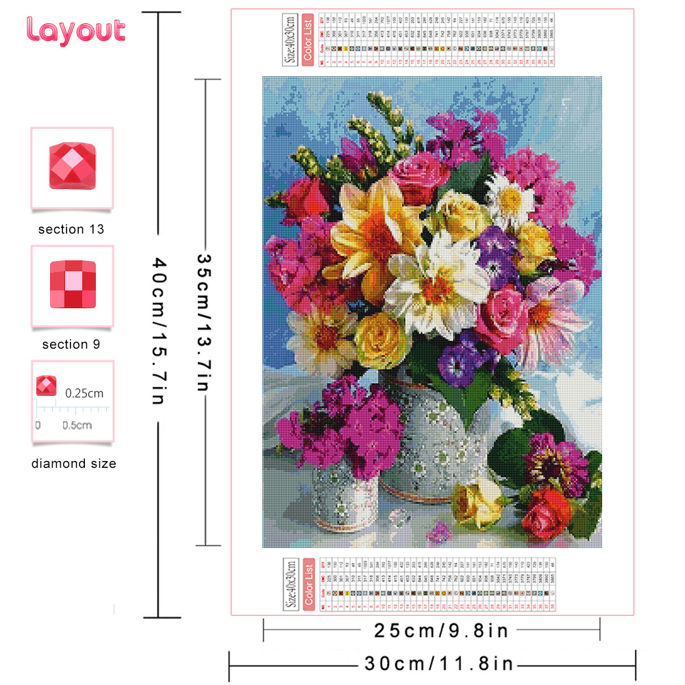 Full Diamond Mosaic Flower 5D  - Art Craft Rose 评论和价格
