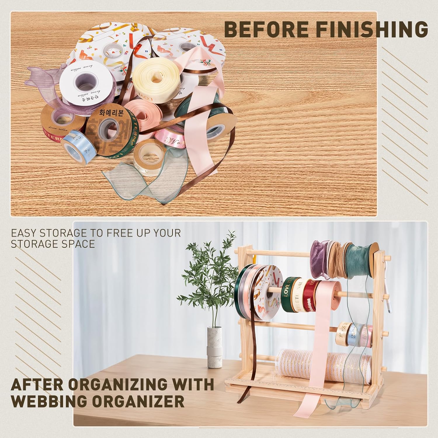 Ribbon Storage Rack Spool Hold - Washi Tape Rolls 评论和价格