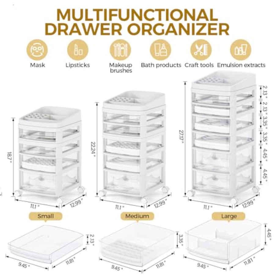 Rolling Cart with 6 Drawers Cl - Art Craft And 评论和价格