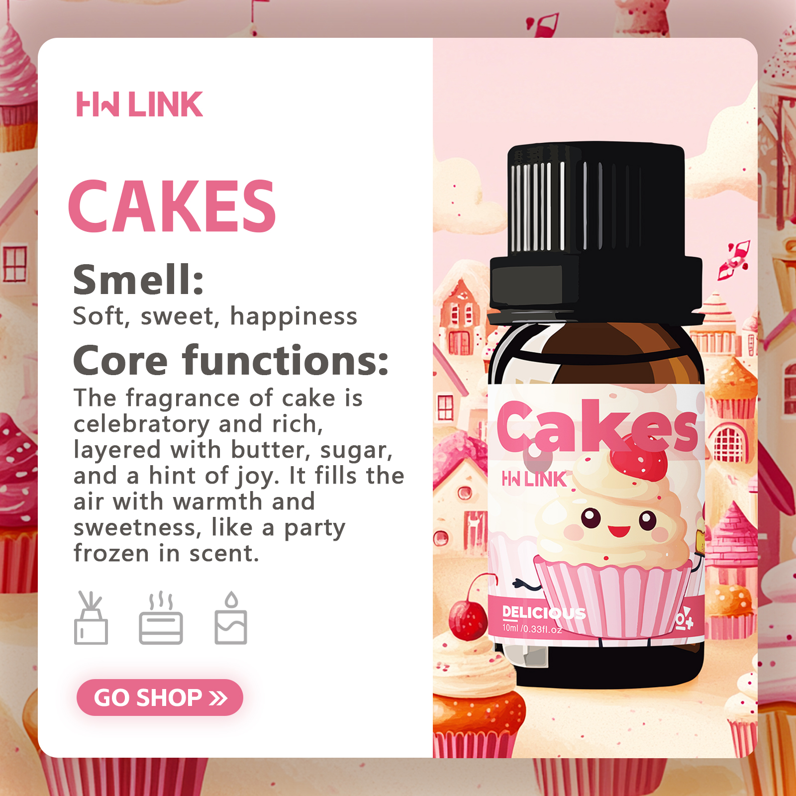 10ml Cakes Essential Oils Perf - Art Craft Things 评论和价格