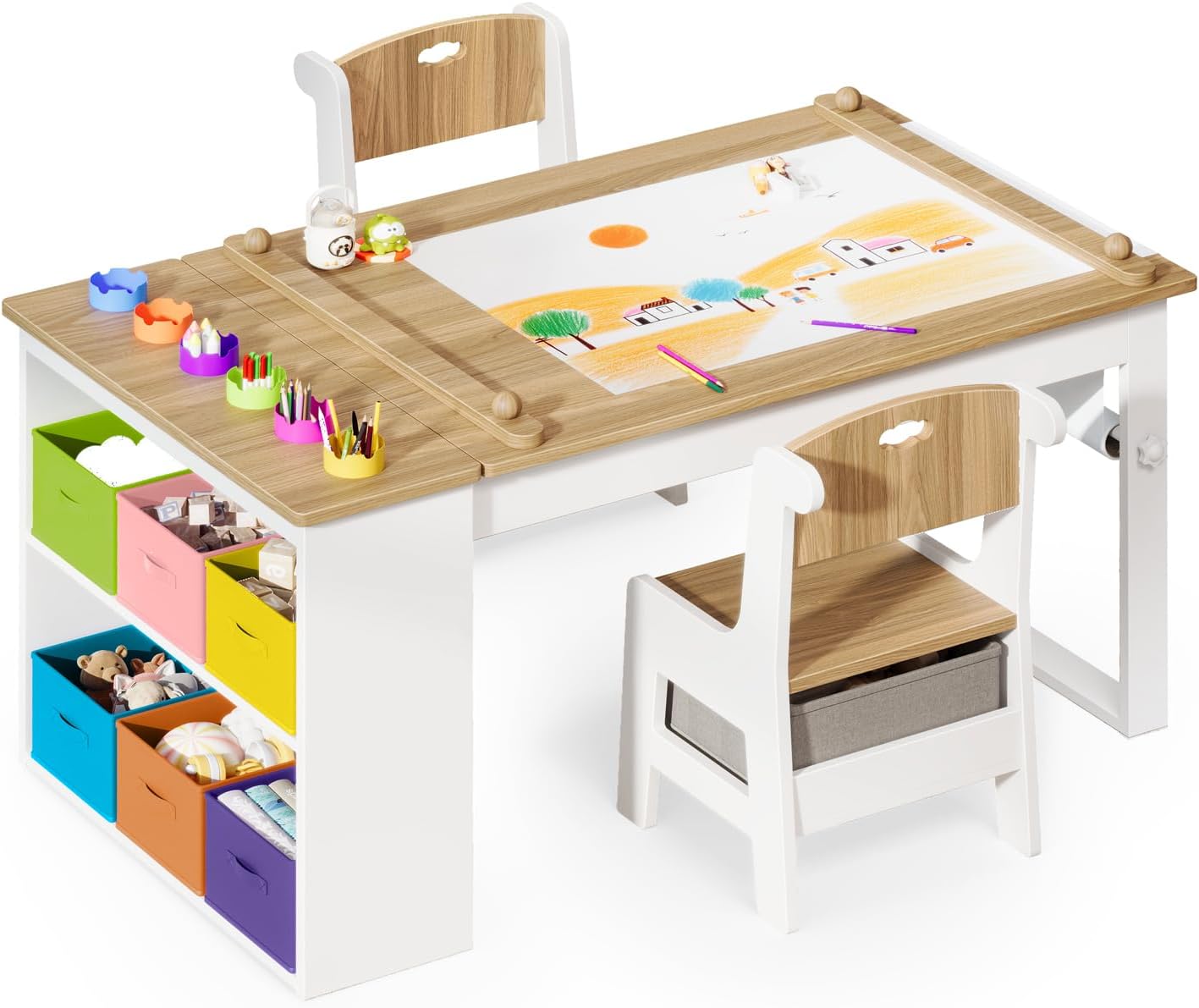 Kids Art Table and Chairs, Tod - Art Craft Toddler 评论和价格