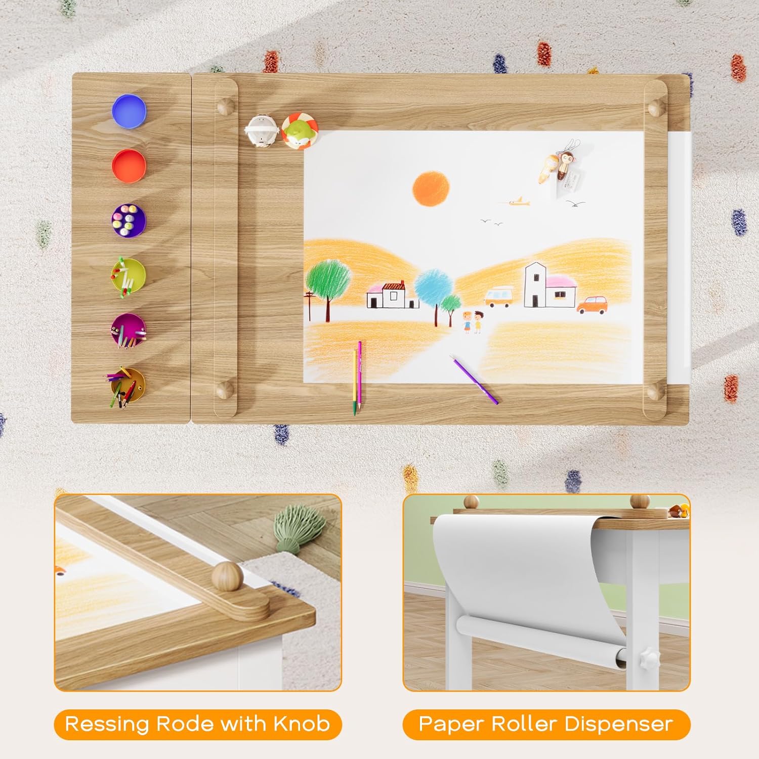Kids Art Table and Chairs, Tod - Art Craft Toddler 评论和价格