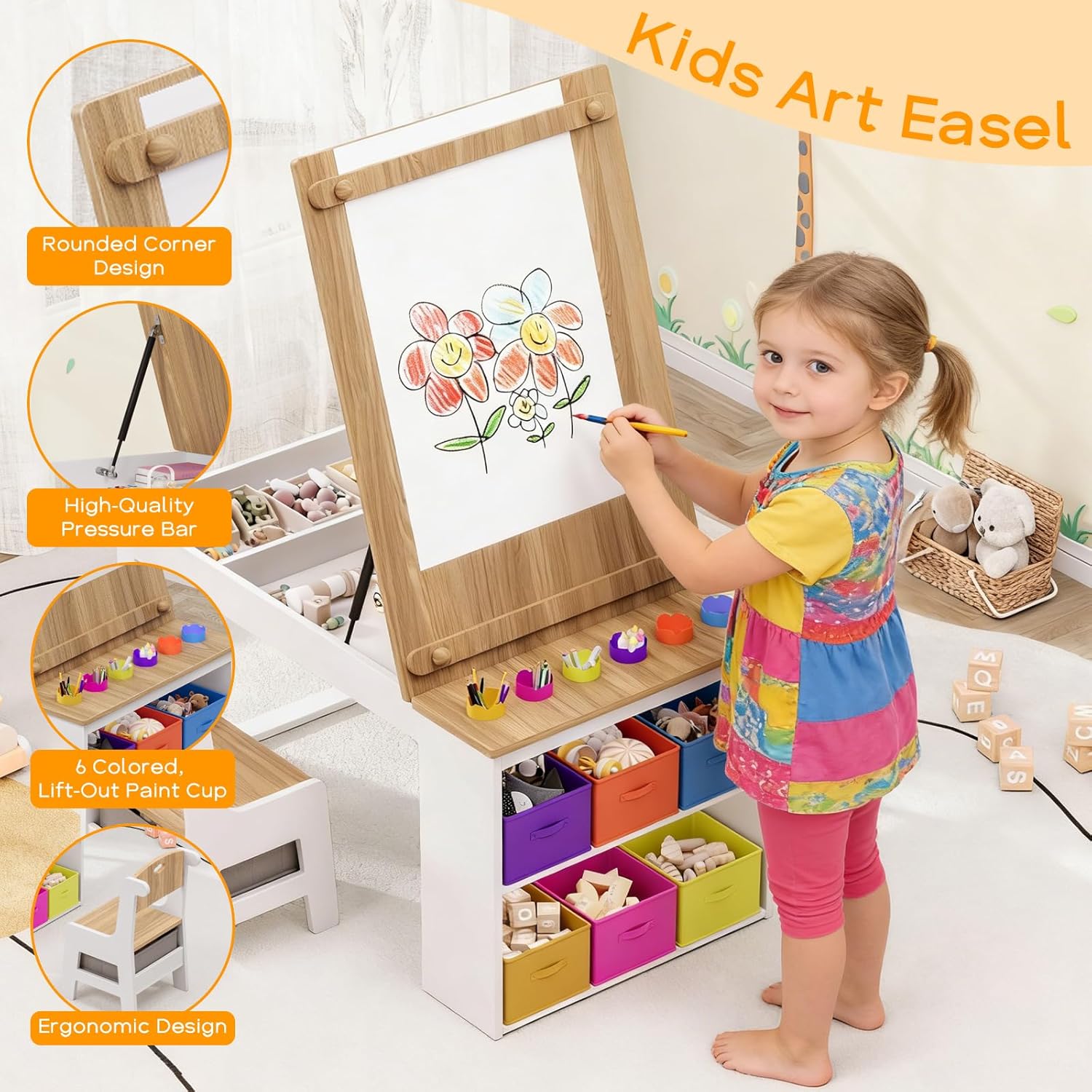 Kids Art Table and Chairs, Tod - Art Craft Toddler 评论和价格