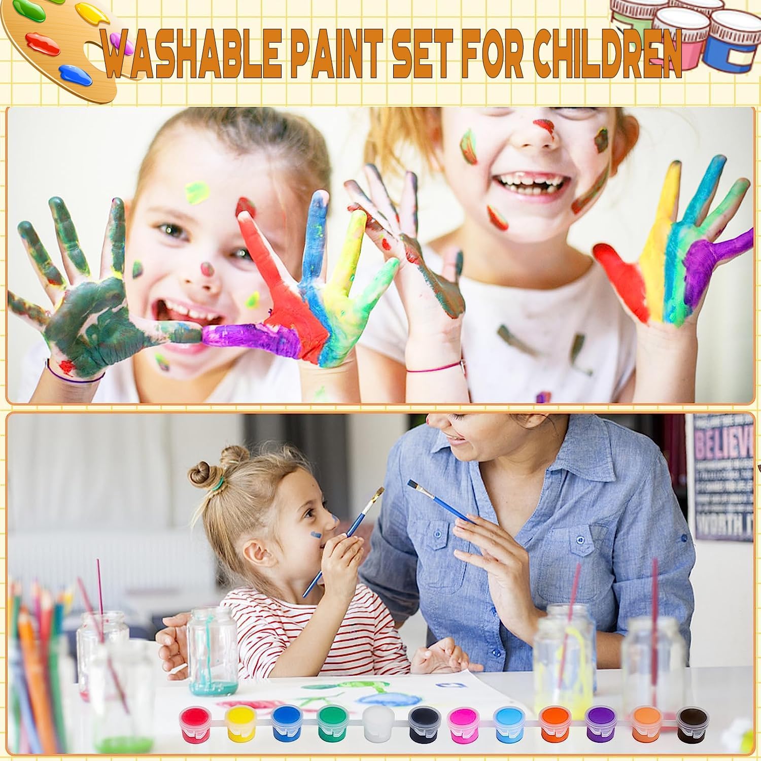 280 Pcs Washable Acrylic Paint - Gouache Paint Set 评论和价格