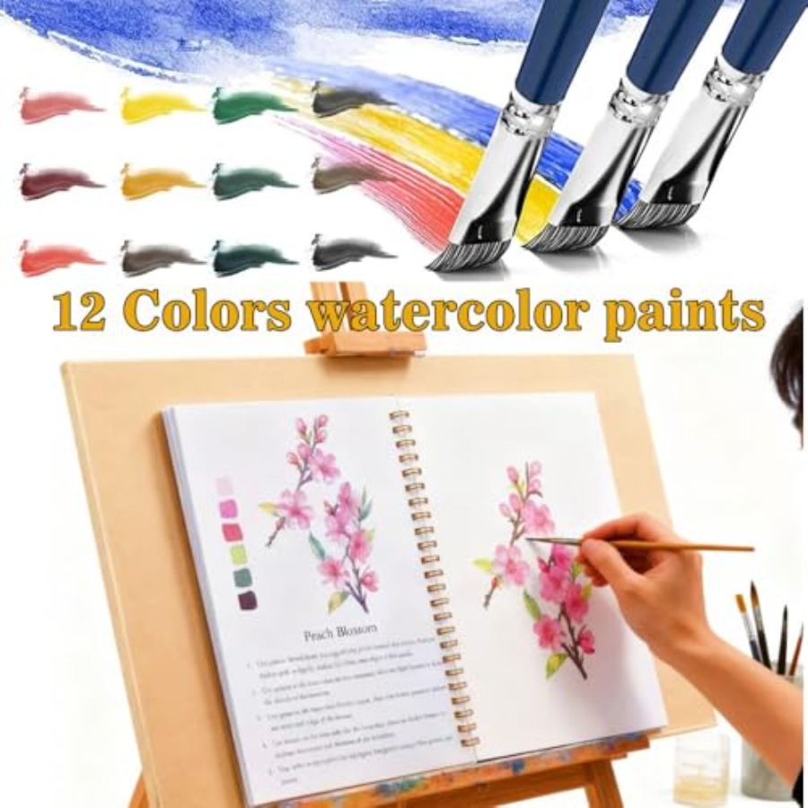 Watercolor Workbooks Coloring  - Art Craft Easy With Paper 评论和价格