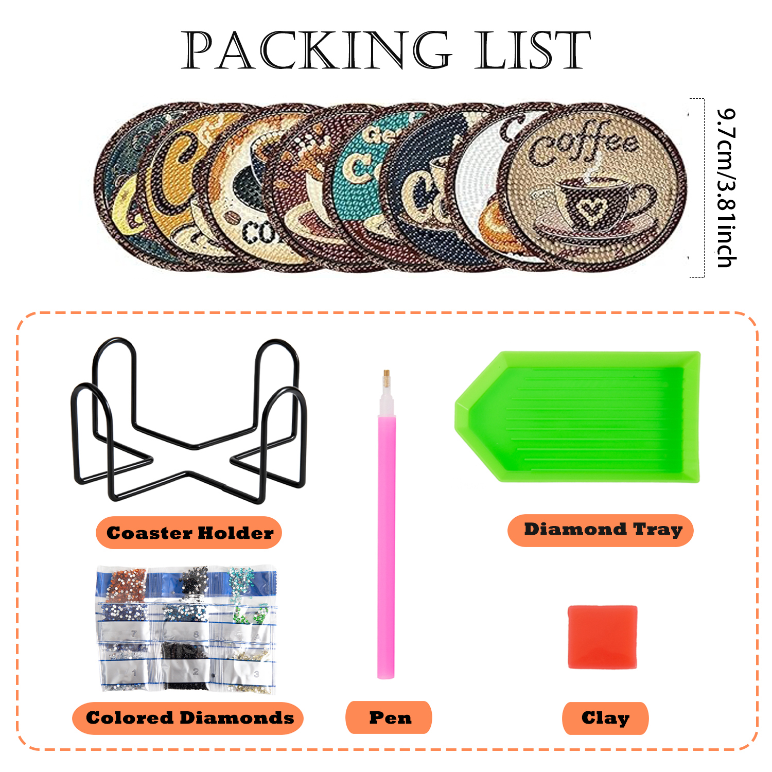 8 pieces/set of diamond painte - Art Craft Things 评论和价格