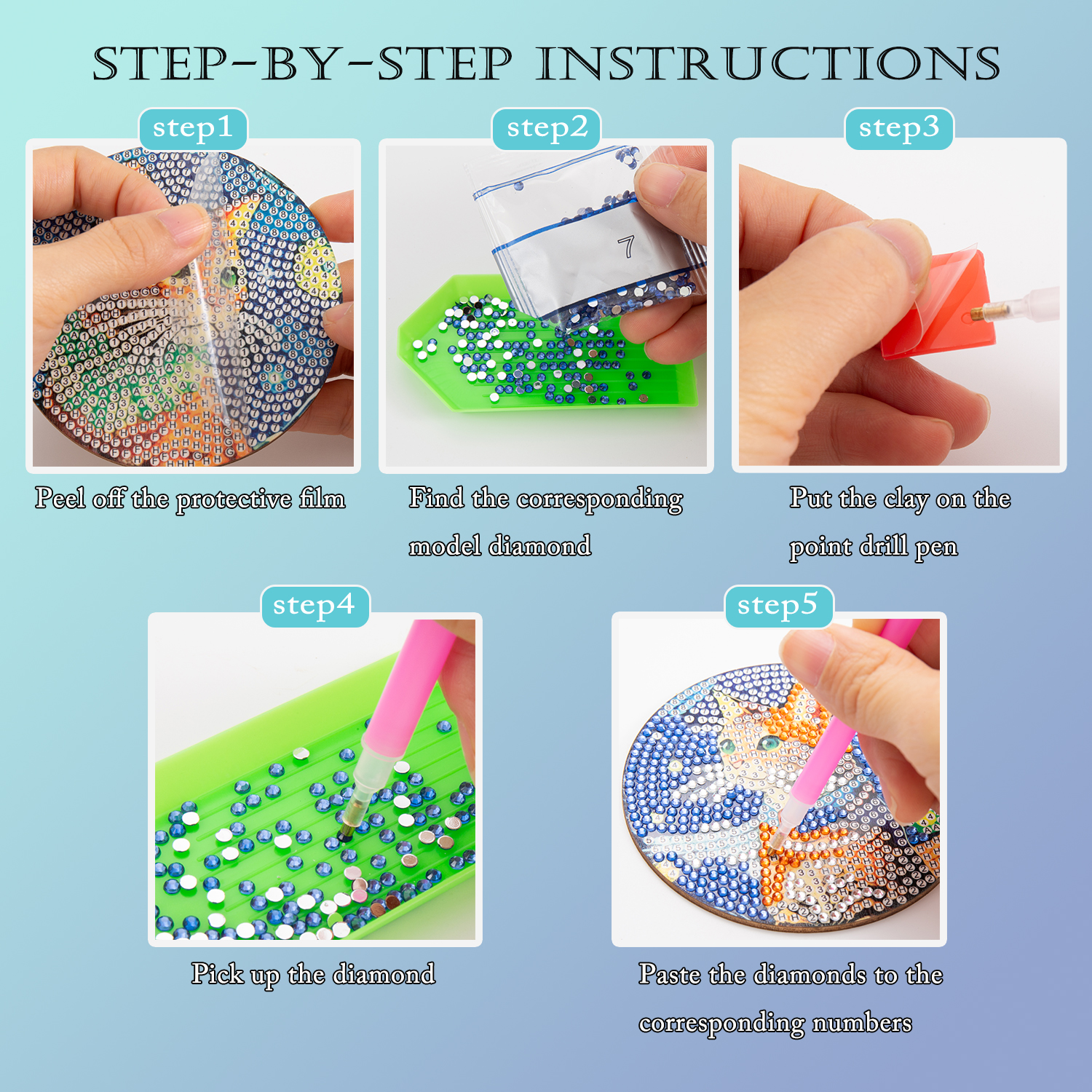 8 pieces/set of diamond painte - Art Craft Things 评论和价格