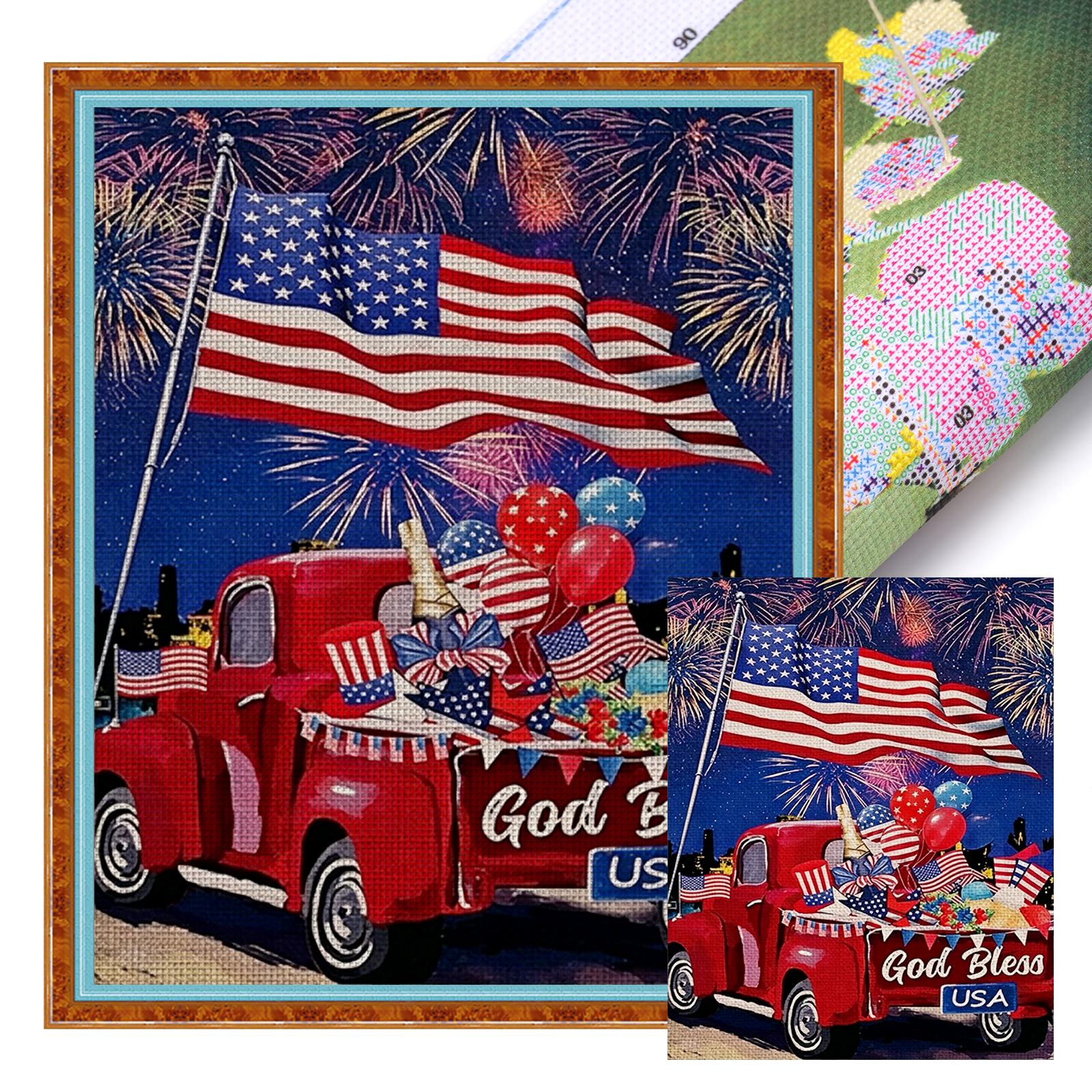 Independence Day Full 11CT DIY - Art And Craft Independence Day 评论和价格