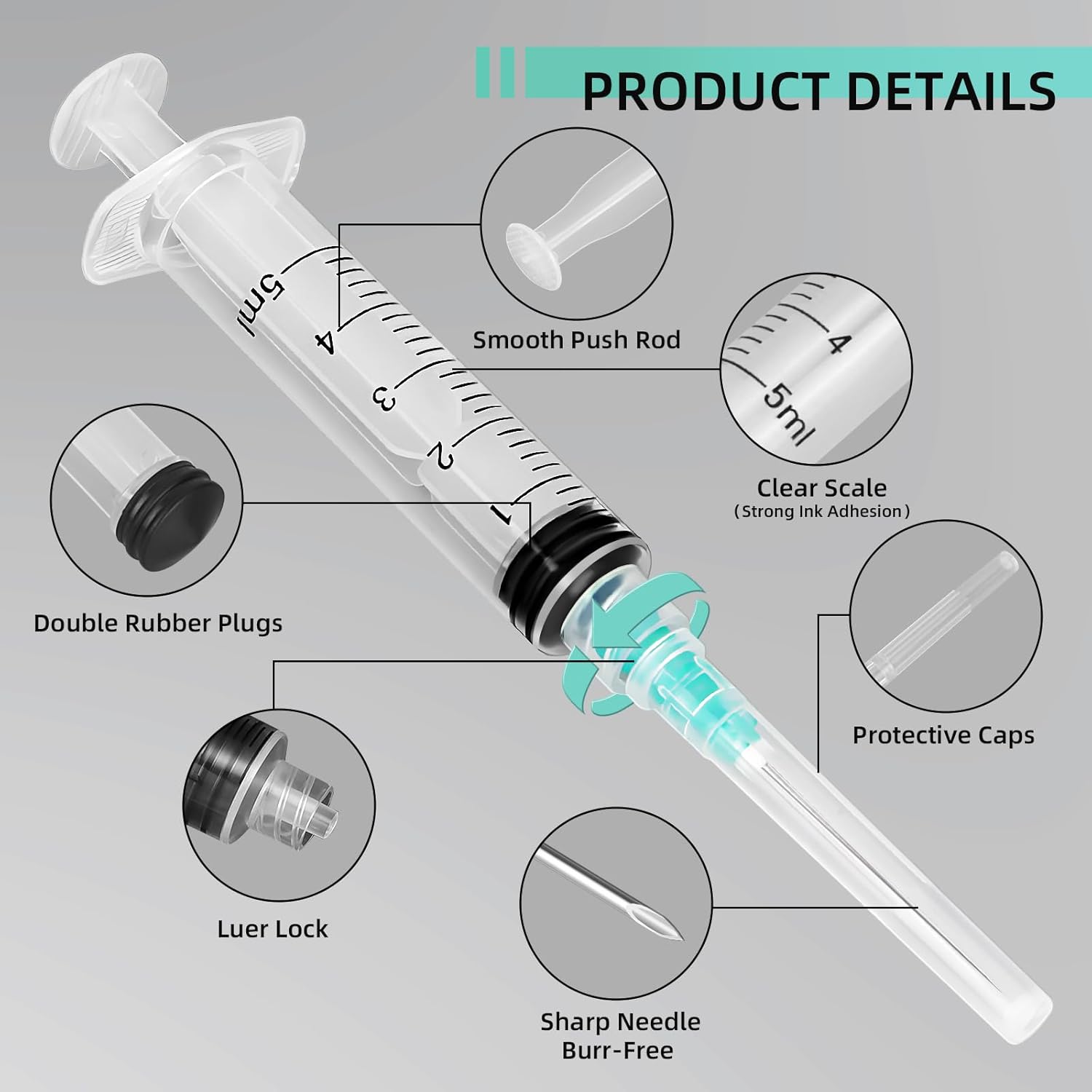 50 Pieces of 5ml Luer-Lock Syr - Art Craft Things 评论和价格