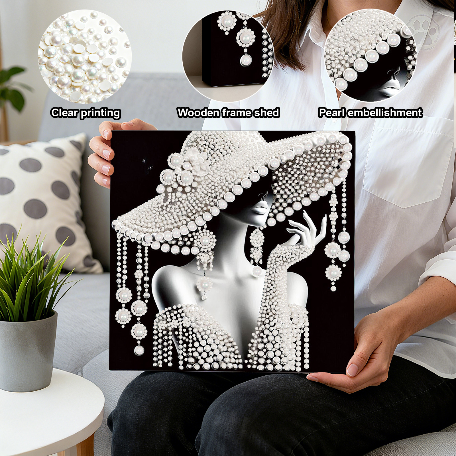 DIY Ladies Pearl Diamond Paint - Art Craft Gifts For Adults 评论和价格
