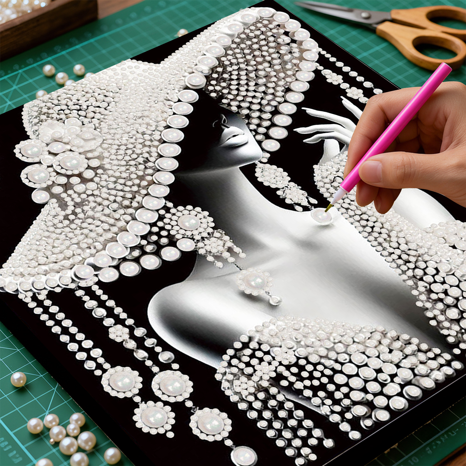 DIY Ladies Pearl Diamond Paint - Art Craft Gifts For Adults 评论和价格