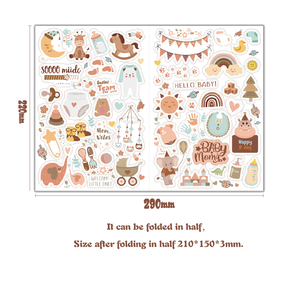 4 sheets/pack Baby Scrapbook S - Art Craft For 3 Year Old 评论和价格