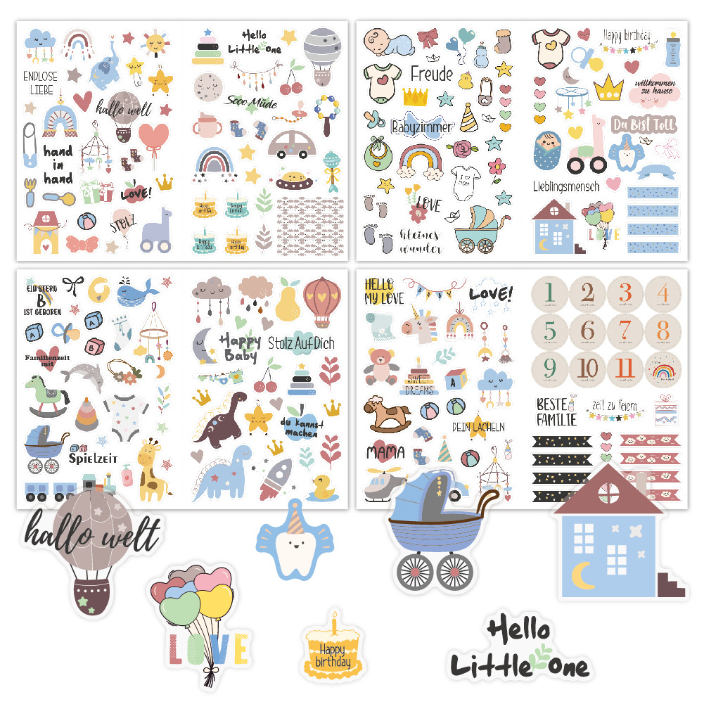 4 sheets/pack Baby Scrapbook S - Art Craft For 3 Year Old 评论和价格
