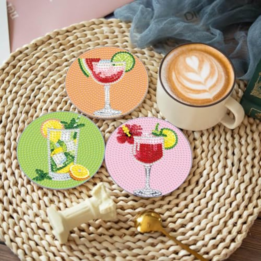 8 PCS Diamond Art Coasters Kit - Art Craft Cup 评论和价格