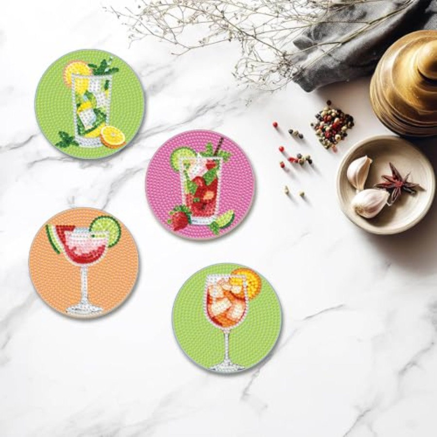 8 PCS Diamond Art Coasters Kit - Art Craft Cup 评论和价格