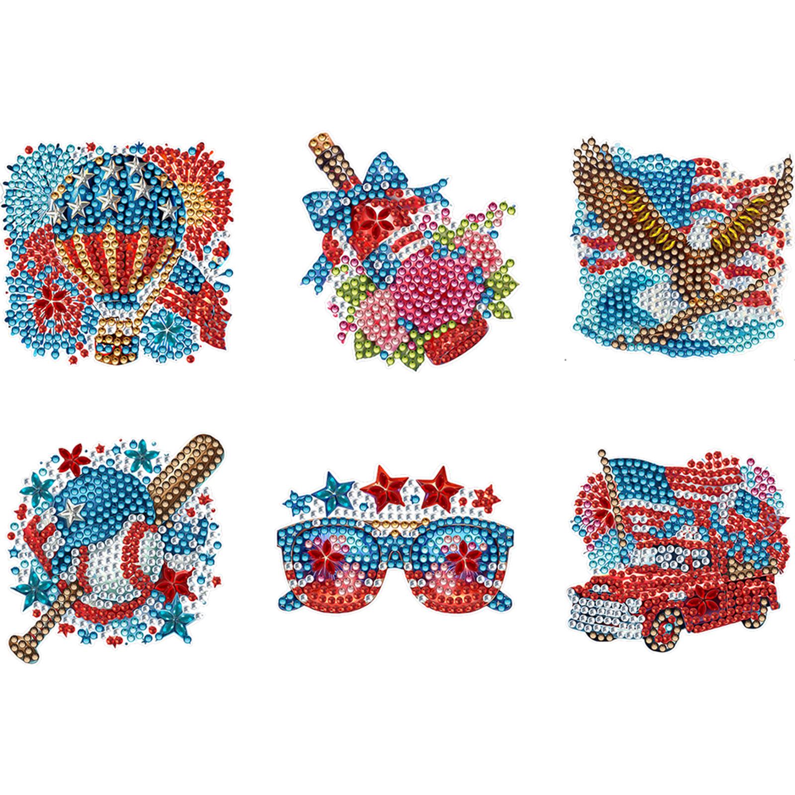 6pcs Acrylic DIY Independence  - Art And Craft Independence Day 评论和价格