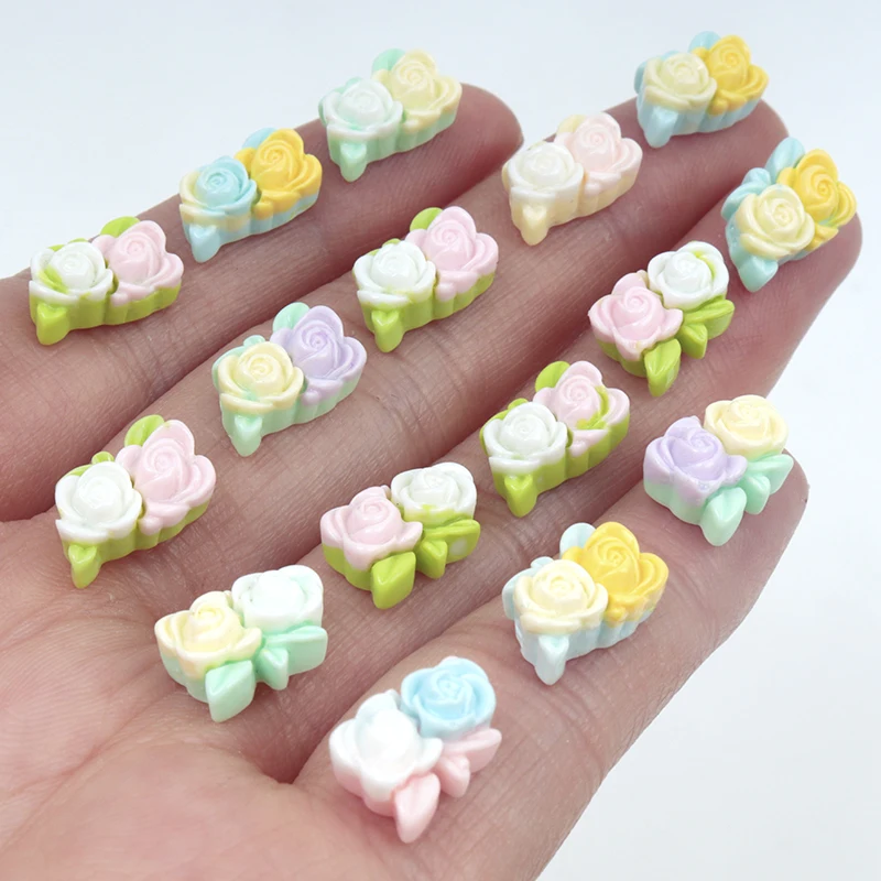 30/300pcs Mini Flowers Resin P - Art Craft Toddler 评论和价格