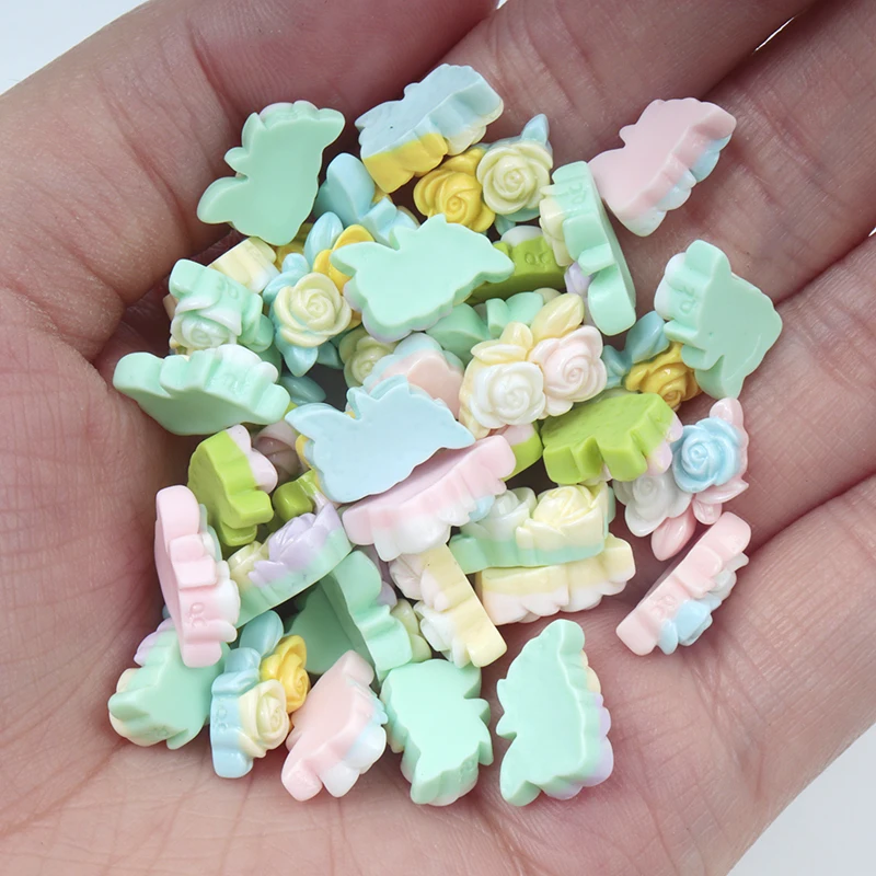 30/300pcs Mini Flowers Resin P - Art Craft Toddler 评论和价格