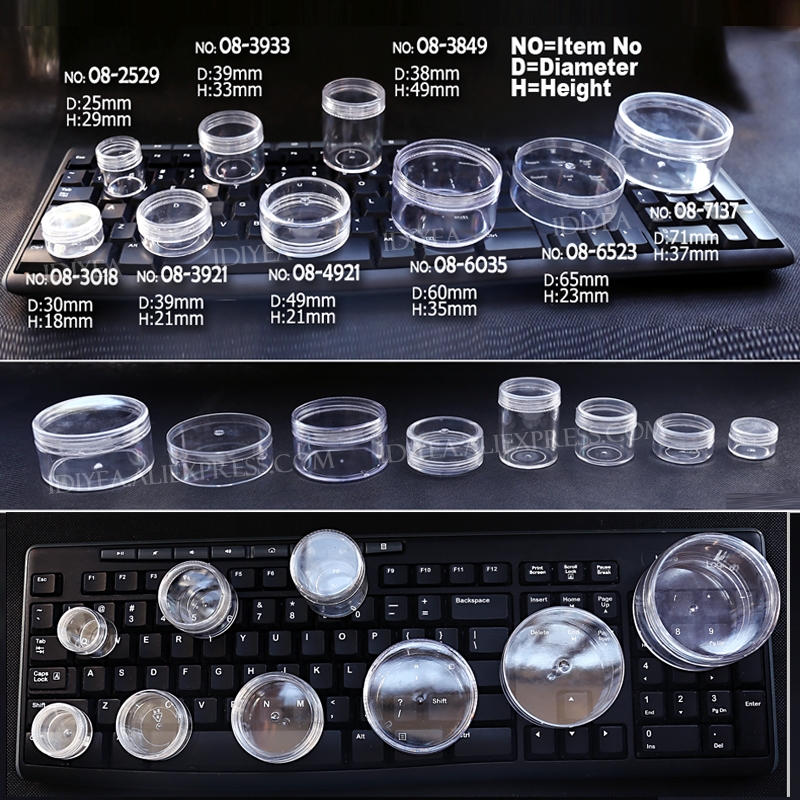 Many Sizes Clear Round Box Pla - Art Craft Description 评论和价格