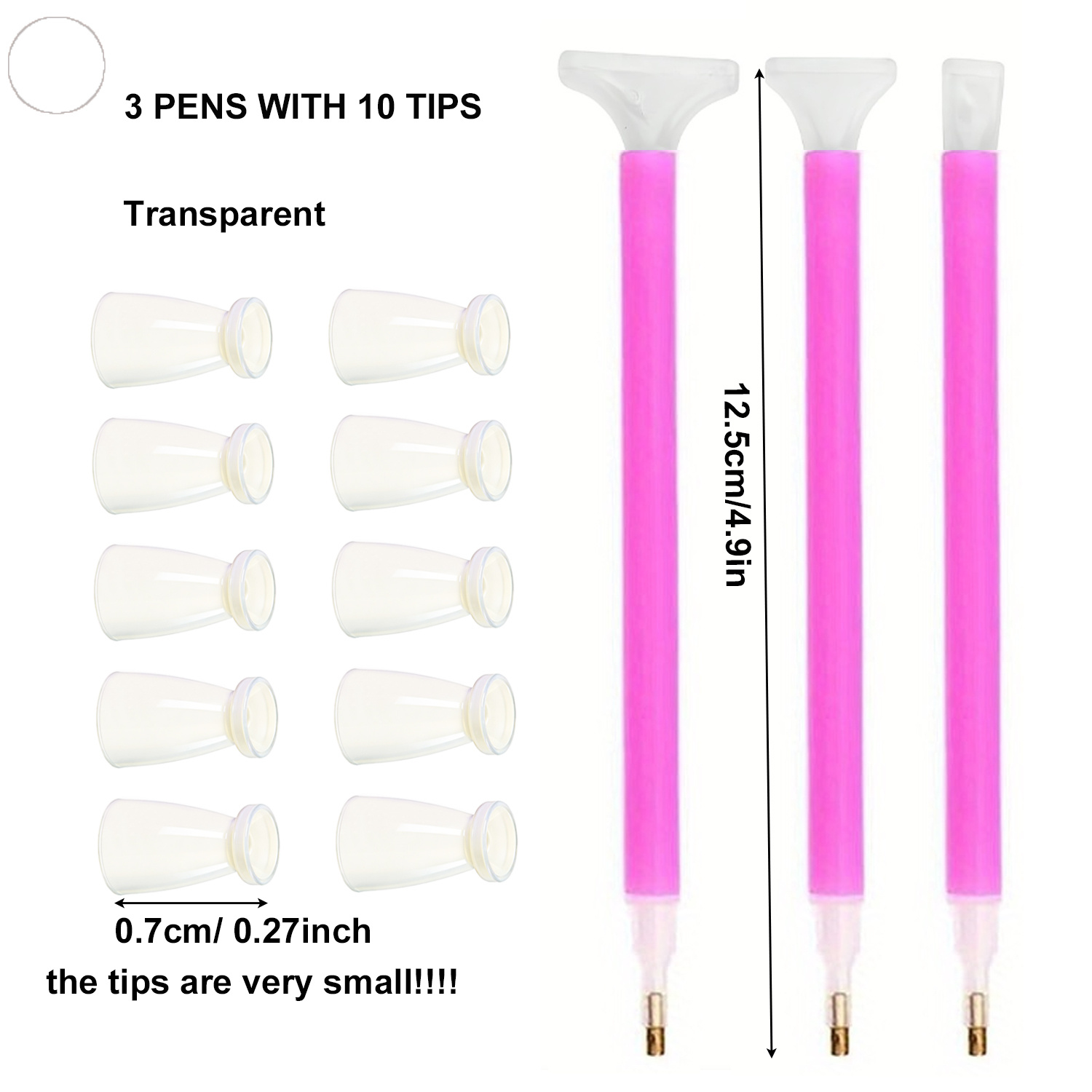 10 Silicone Tips & 3 Pens Diam - Art Craft Tools 评论和价格