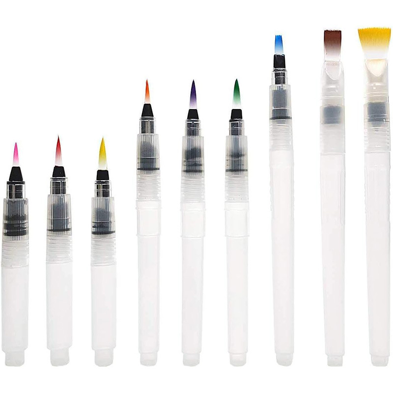 3/7pcs Watercolor Brush Pens W - Art Craft For 3 Year Old 评论和价格