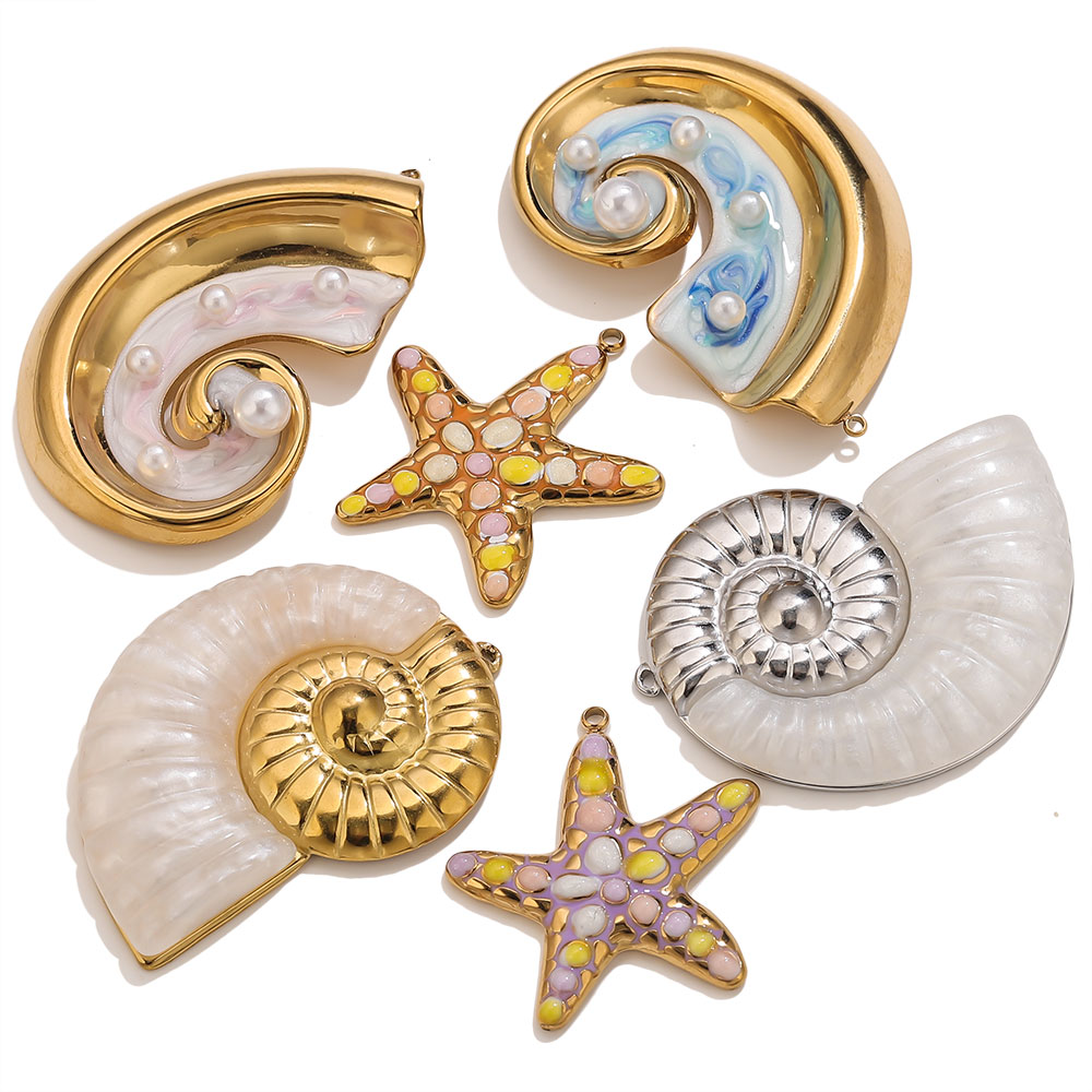 2PCS Pearl Conch Starfish Stai - Art Craft Accessories 评论和价格