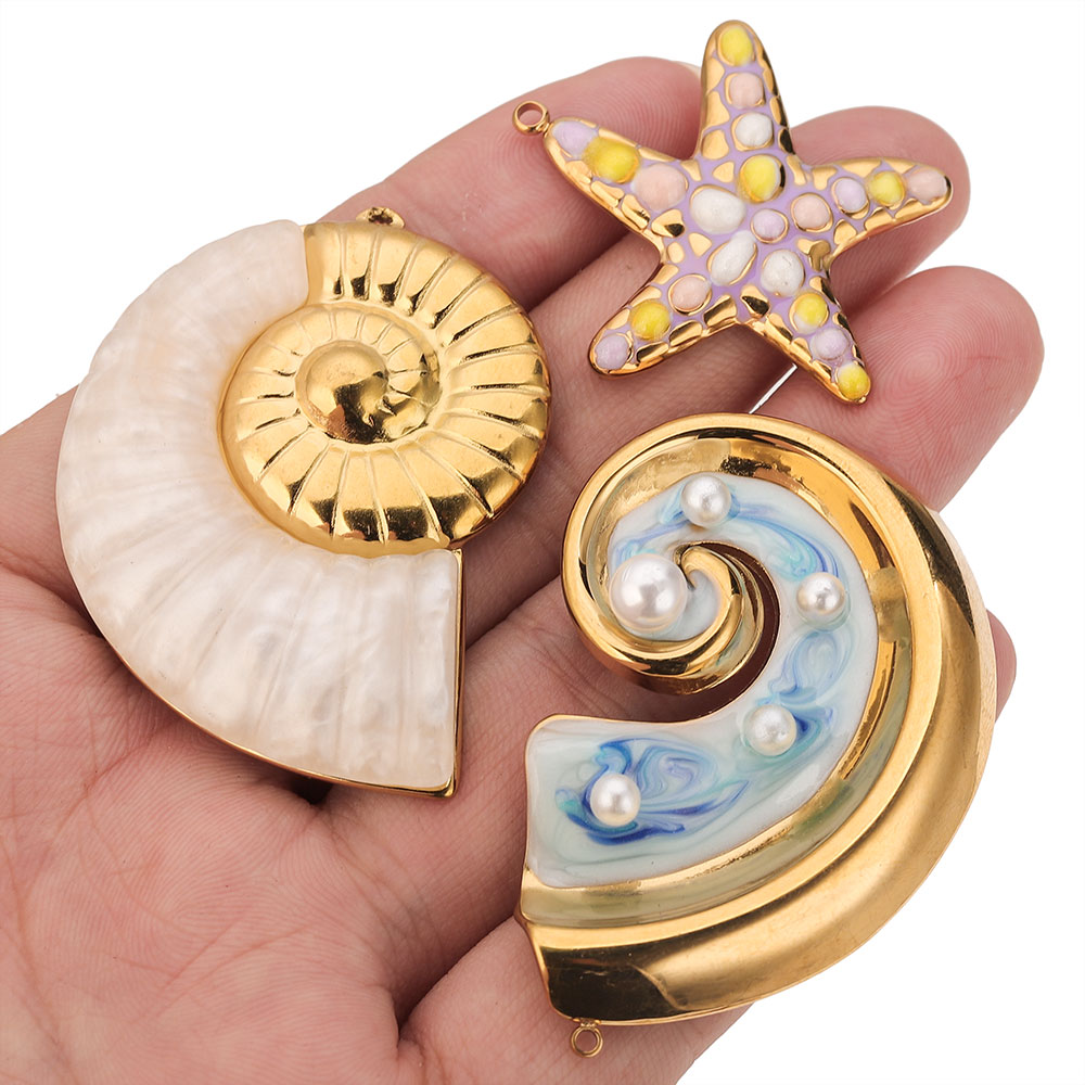 2PCS Pearl Conch Starfish Stai - Art Craft Accessories 评论和价格