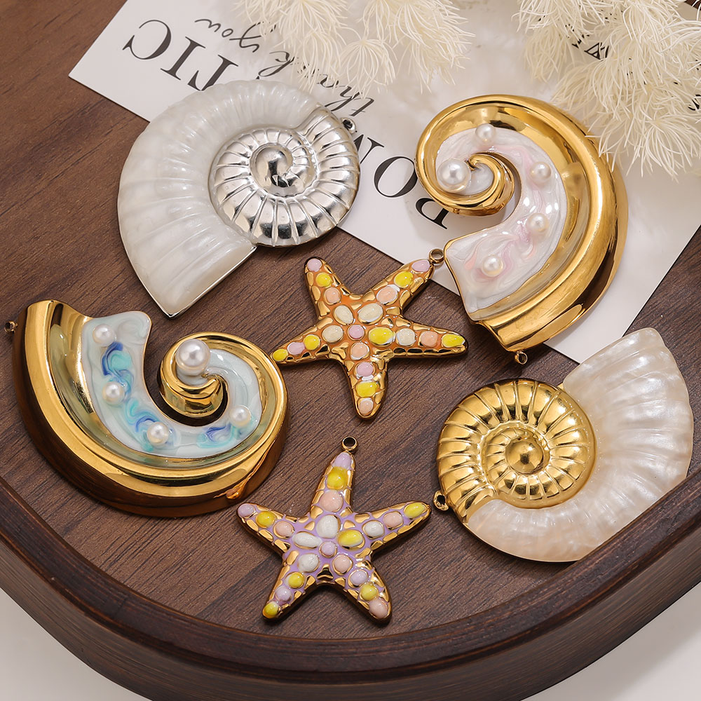 2PCS Pearl Conch Starfish Stai - Art Craft Accessories 评论和价格
