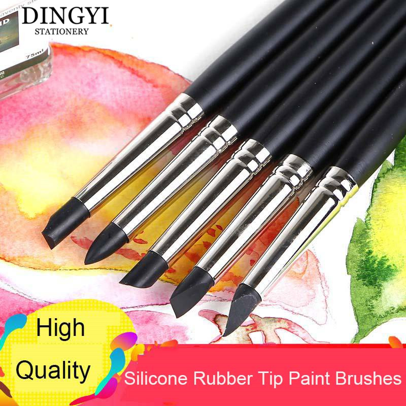 5pcs Silicone Rubber Tip Paint - Gouache Paint Set 评论和价格