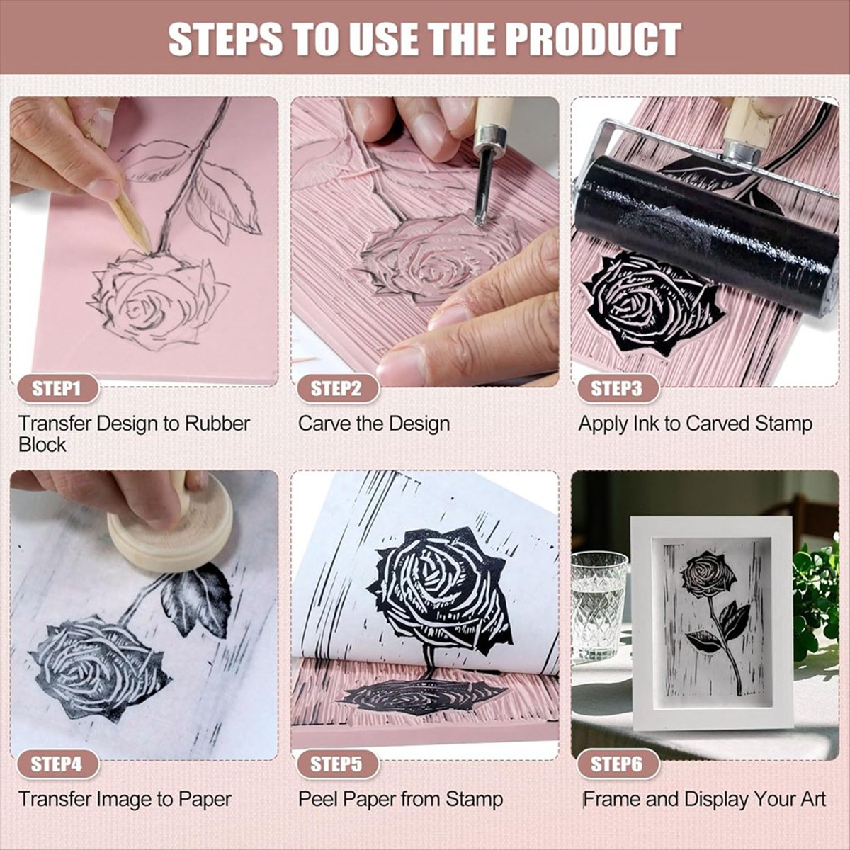 A79G Linoleum Blocks for Print - Linocut Carving Tool 评论和价格