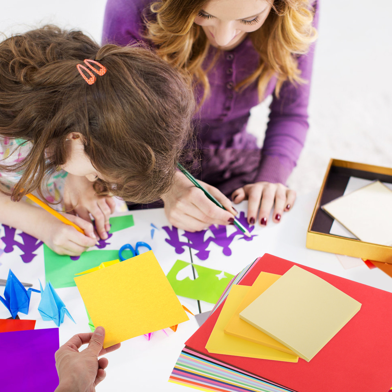 300 Sheets 6 Inch Square Color - Art Craft Easy With Paper 评论和价格
