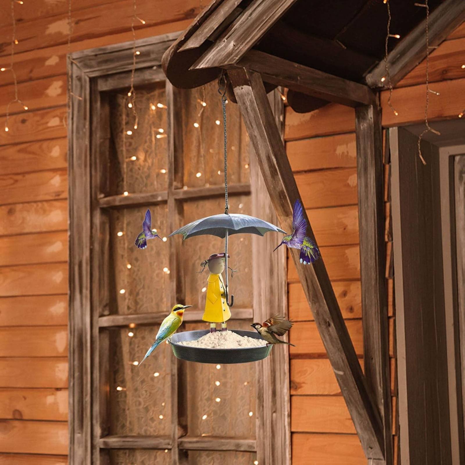 Girl with Umbrella Bird Feeder - Art Craft And 评论和价格