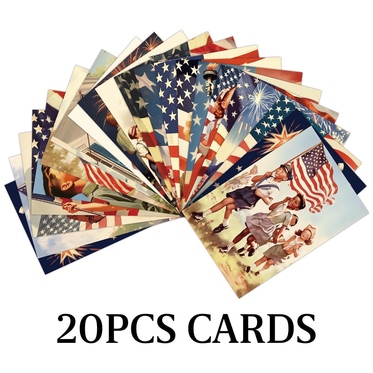 20pcs Vintage America Annivers - Art And Craft Independence Day 评论和价格