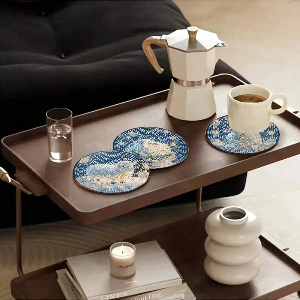 8pcs Diamond Art Coasters With - Art Craft Gifts For Adults 评论和价格