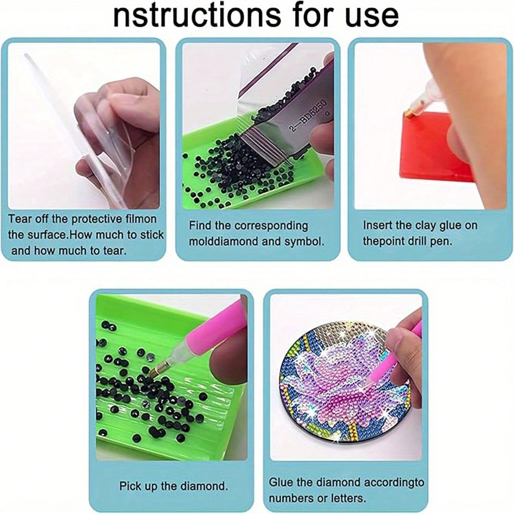 8pcs Diamond Art Coasters With - Art Craft Gifts For Adults 评论和价格