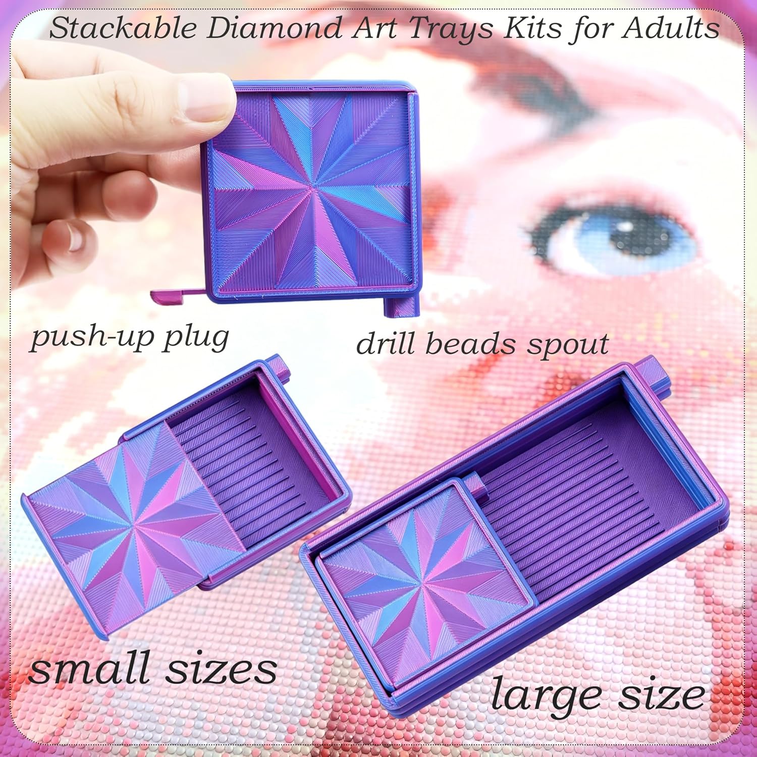 3 in 1 Diamond Art Trays With  - Art Craft Tools 评论和价格