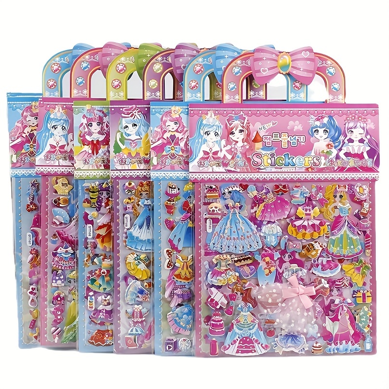 Princess Dress Up Puffy Sticke - Art Craft Toddler 评论和价格