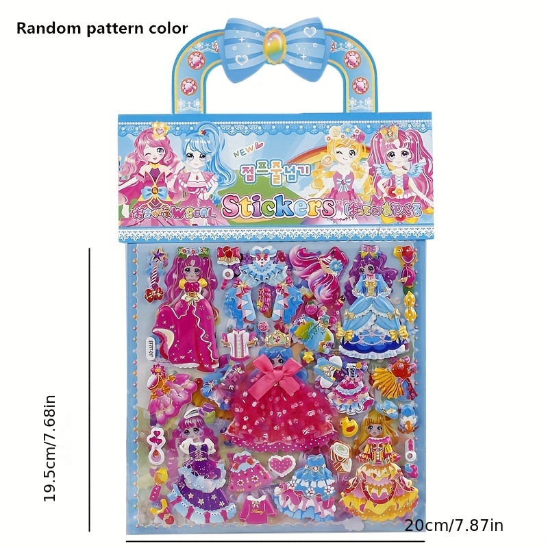 Princess Dress Up Puffy Sticke - Art Craft Toddler 评论和价格