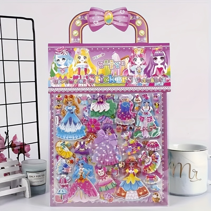 Princess Dress Up Puffy Sticke - Art Craft Toddler 评论和价格